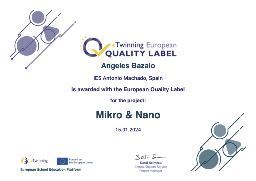 Sello de Calidad Europeo Mikro&Nano