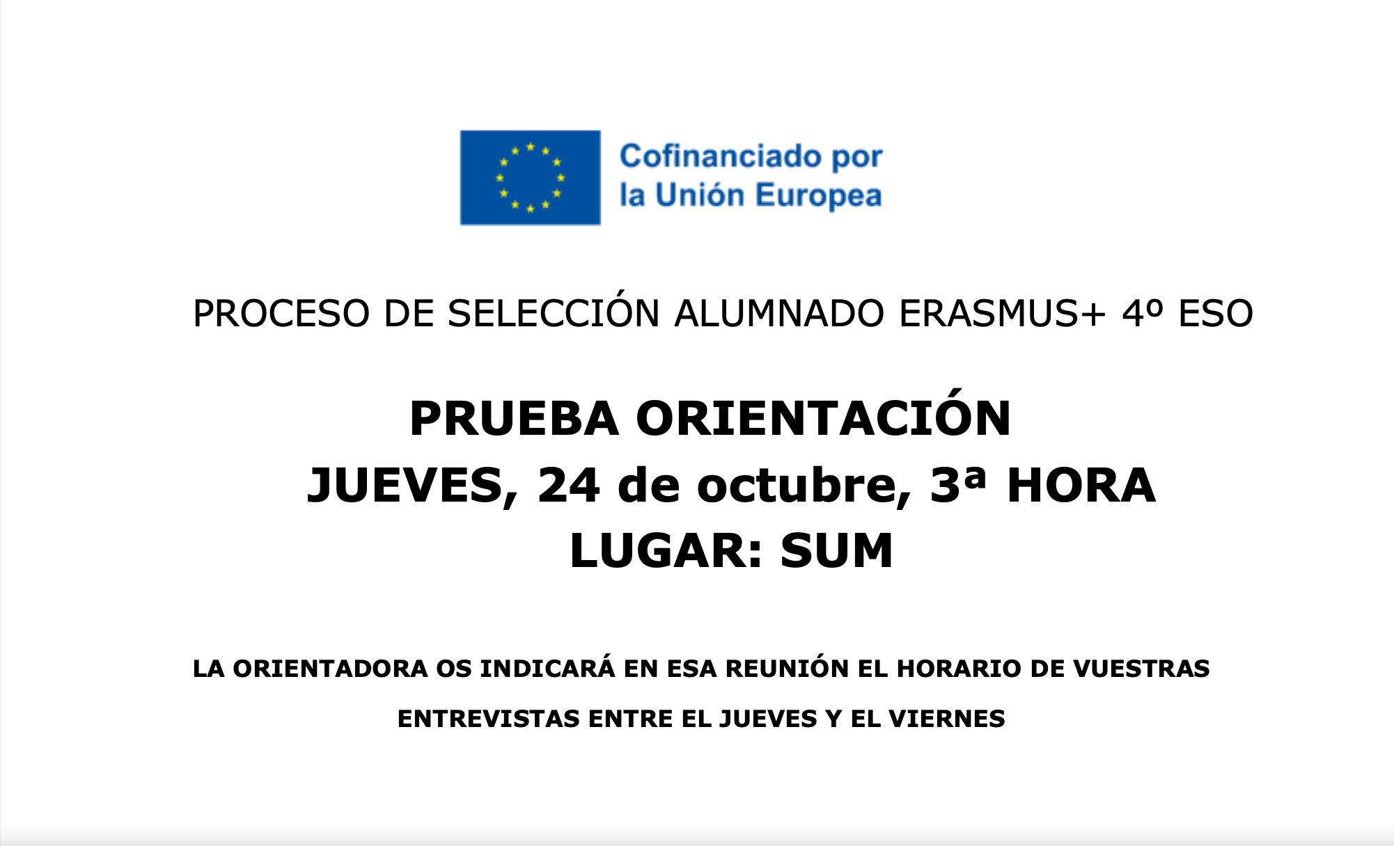 Featured image for “PROCESO DE SELECCIÓN ERASMUS+”