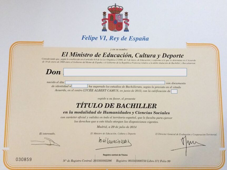 Título de bachillerato