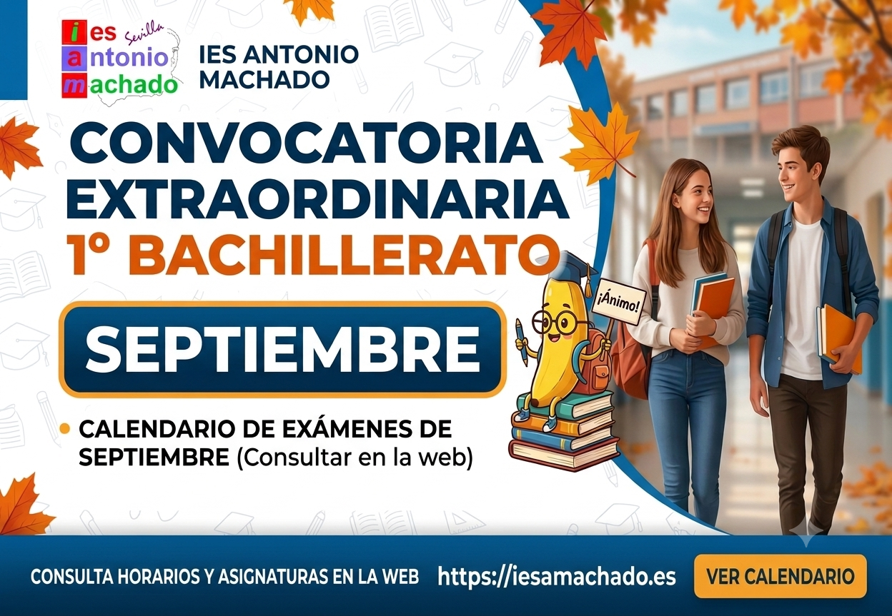 Featured image for “Convocatoria Extraordinaria 1º Bach septiembre”